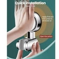 Unique Horizontal Setting Suction Cup Handheld Shower Head Holder 360° Adjustable Plating Shower