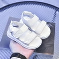 thumbnail image 4 of Gubotare Baby Girl Sandals Baby Boys Girls Sandals, Soft Non-Slip Rubber Sole Summer Toddler Baby Walking Shoes, Flat Shoes First Walkers Size 8 (White,Toddler 8), 4 of 9