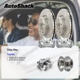 thumbnail image 3 of AutoShack Front Brake Rotors Calipers | Replacement for 2007-2016 Toyota Tundra 2008-2016 Sequoia 4.0L 4.6L 4.7L 5.7L V6 V8 4WD RWD | 4-PC Brake Kit, 3 of 6