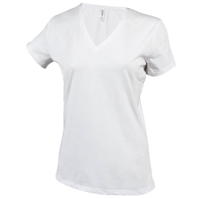 Kariban T-Shirt à Manches Courtes Col en V pour Femmes