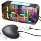 thumbnail image 1 of Superhög väckarklocka för tunga sovande vuxna, digital klocka med 7-färgs nattljus, justerbar volym, dimmer, USB laddare, små klockor för sovrum, 1 of 1