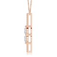 thumbnail image 2 of ANGARA Natural Double Diamond Bar Pendant in 14K Rose Gold for Women (Size-5mm | Color-I-J| Clarity-I1-I2) | April Birthstone, Birthday, Anniversary, Jewelry Gift for Women | Natural Diamond Necklace, 2 of 7