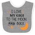 thumbnail image 3 of Inktastic I Love My Gigi to the Moon and Back Boys or Girls Baby Bib, 3 of 4