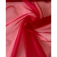 thumbnail image 2 of Sheer Organza Fabric by the Yard for Sewing Fashion Wedding Dress DIY Event Decorations, 60’’ Wide Sparkle Silky Crystal Organza Fabric (Red, 3 Yard), 2 of 5