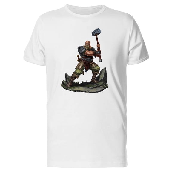 Old Warrior With Warhammer Tee Men's -Image by Shutterstock