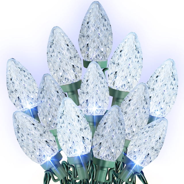 Luces navideñas Dazzle Bright C9 50 LED, 10 m, resistentes al agua