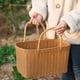 thumbnail image 2 of Cesta de la Compra de Ratán Cesta de la Compra Sencilla Cesta de Verduras Ecológica Cesta de Frutas Picnic Al Aire Libre,B, 2 of 10