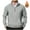 Gray, variant on SYMOID Sweatshirt for Men No Hood Zip Up Plain Clothes for Men with Pocket Fall and Winter Sweatshirt Pullover Green