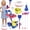 Red-Blue, variant on HopeRock Kids Cleaning Set for Toddlers Ages 3-6, Pretend Play Housekeeping Cart with Mop Broom Dustpan Spray Bottle Bucket and Toy Vacuum, Pink Blue.