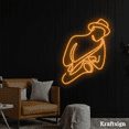 thumbnail image 2 of Craftnamesign Man Playing Saxophone Neon Sign,Musician Gifts,Bedroom Decor, 2 of 4