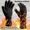 thumbnail image 2 of 1/2PCS BBQ Gloves High Temperature Resistance Oven Mitts 500 800 Degrees Barbecue Heat Insulation Microwave Gloves, 2 of 7