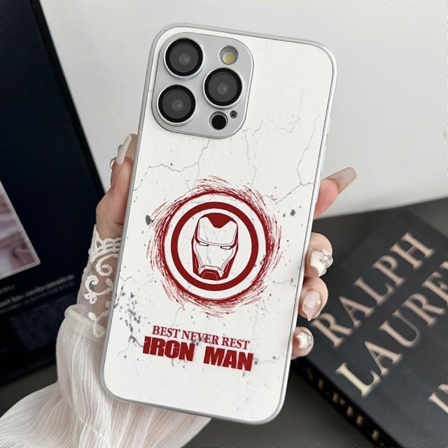 Funda para iPhone 16 Pro Max, diseño de Pantera Negra, con borde suave y protección integral para iPhone 14 Pro, Iron Man.