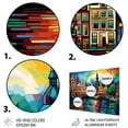 thumbnail image 3 of Designart "Pop Art Amsterdam II" Amsterdam Metal Wall Decor, 3 of 5