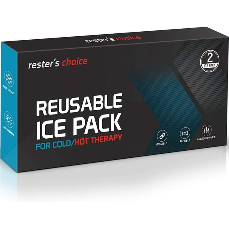 Hot or Cold Gel Pack - Set of 2 XL Ice & Heating Packs (8x11) - Large  Reusable Paks for Warm & Cold Compress, Treating Injuries, Physical Therapy  