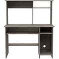 thumbnail image 7 of TUHOME Compu 120 Hutch Desk, Retractable Keyboard, Hutch, Shelf for CPU, Multiple Shelves, Light Grey, For Office, 7 of 7