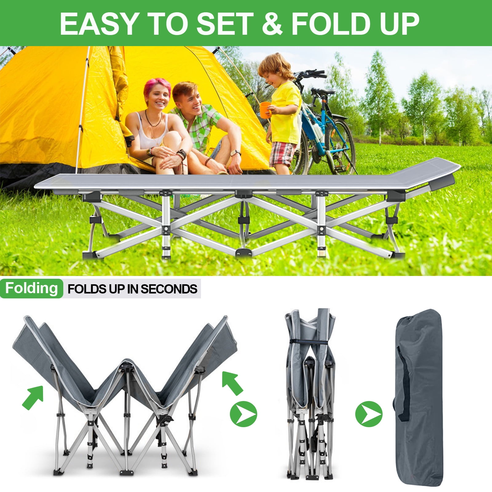 Camkey Foldable Camping Cot with Mattress