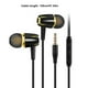 thumbnail image 5 of Injueey Auricular con cable en el oído Reducción de ruido Portátil Bolsillo Deporte Correr Música Reproducir video Auriculares con conector de 3,5 mm Cables de audio/vídeo Negro+Oro, 5 of 6