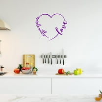 VWAQ Made with Love Vinyl Wall Decal Family Quote Home Decor Wall Sticker
