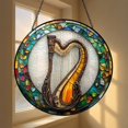 thumbnail image 4 of String Instrument Stained Glass Style Suncatcher – Round Window Hanging, 4 of 4