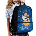thumbnail image 3 of Uourmeti Capybara Print Backpack, Adjustable Buckle School Backpack 17 Inch Personalized Student Bookbag for Outdoor Travel, 3 of 6