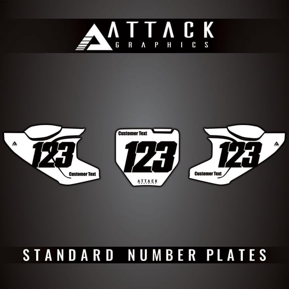 Attack Graphics Number Plate Backgrounds for Husqvarna TC 50 2024