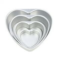 thumbnail image 2 of YujiCraft Heart-Shaped Cake Pan Set with Removable Bottoms, 4 6 8 10 Inch Aluminum Cake Molds for Birthday Christmas Party Baking,L, 2 of 4