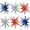 Blue Red Silver, variant on 6PCS Purple Gold Star Balloons, 22Inch Star Shaped Balloon Foil Spike Balloon Cone Balloons for Graduation Birthday Wedding Baby Shower Halloween Festival Ceremony Decorations