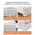thumbnail image 6 of Black Western Cowboy Wrap Around Bed Skirts for California King Bed 18" Drop,Bed Skirt with Adjustable Elastic Belt Dust Ruffle Bed Valance for Bedroom Vintage Horse Cactus Ethnic Art Bed Frame Cover, 6 of 7