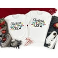 thumbnail image 3 of Christmas Crew Graphic Print T-Shirt | Holiday Lights Design | Family Matching Christmas Tee, 3 of 6