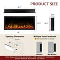 thumbnail image 7 of BOSSIN 42 inch Electric Fireplace Ultra Narrow Frame &Wider screen with Adjustable Flame Color and Speed,Remote Control with Timer,750/1500W, 7 of 7