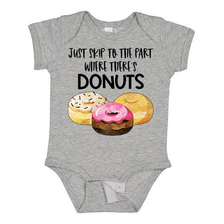 

Inktastic Just Skip to the Part Where There s Donuts Gift Baby Boy or Baby Girl Bodysuit
