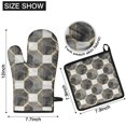 thumbnail image 6 of Gray White Gold Marble Pattern Kitchen Oven Mitt and Pot Holder Sets 4 Pcs for Baking, Cooking and Grilling, Heat Resistant Up To 392 °F, 6 of 7