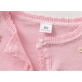 thumbnail image 5 of KyCheLot Kids Girls' Knitted Sweater Bowknot Decoration Crew Neck Long Sleeve Cardigan Trendy Single Button Coats, 5 of 7