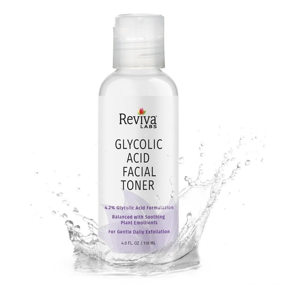 Reviva Labs Glycolic Acid Toner 4.2% – Gentle, Exfoliating & Hydrating Toner for Face – 4 fl oz