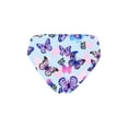 thumbnail image 5 of YUUMIN Kids Girl 2 Piece Bikini Swimsuit Set Criss Cross Crop Bikini Bottom Suit Beach Sport Swimwear Royal Blue&Butterfly 14, 5 of 6