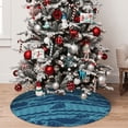 thumbnail image 5 of KLL 30" Christmas Tree Skirt Turtles and Waves Xmas Tree Skirts Mat for New Year Xmas Holiday Party Indoor Outdoor Home Decoration, 5 of 7