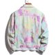 thumbnail image 4 of Chaqueta de mezclilla de manga larga con teñido anudado informal para hombre con bolsillos y cierre de botón Pompotops oipoqjl37599, 4 of 8