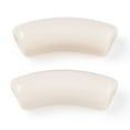 thumbnail image 2 of 500gs Opaque Acrylic Beads Curved Tube Floral White 36x13.5x11.5mm Hole: 4mm about 148pcs/500g, 2 of 3