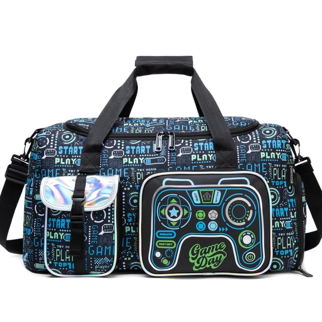 Bolsa deportiva Oruiji, bolsa de lona para niños y niños con compartimento para zapatos