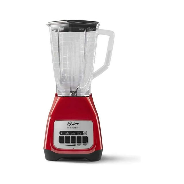 Licuadora Oster Kaliman Vaso Plástico Roja Botones BLSTK/AP-RPB-013