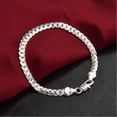 thumbnail image 3 of Silver Plated Fashion Snake Chain 5 mm Width Bangle Jewelry Trendy Men Bracelets, 3 of 6