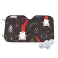 thumbnail image 2 of Picia Cute Christmas Gnomes Curved Windshield Sunshade Accordion Folding Style Auto Shade for Car Truck SUV Van Blocks UV Ray Sun Visor Protector -Small, 2 of 7