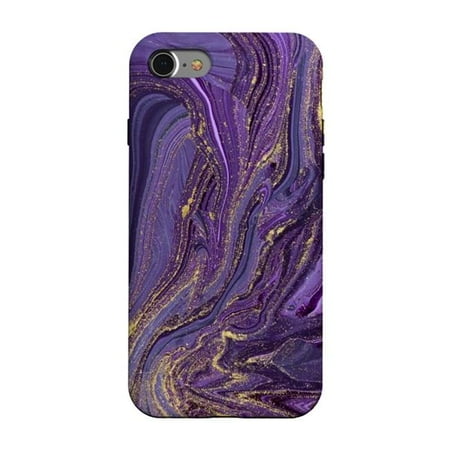 Purple & Gold Tough Case Marble for iPhone 8 & 7