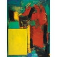 thumbnail image 3 of Unknown 12x14 Black Modern Framed Museum Art Print Titled - Abstract Yellow/Red, 3 of 5