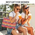 thumbnail image 5 of Large Capacity Tote Bag,Colorful Geometric Pattern Handbag Fashion Luxury Tote Bag,15.7"x13"x 5.1" Inches,Laptop Compatible, 5 of 6