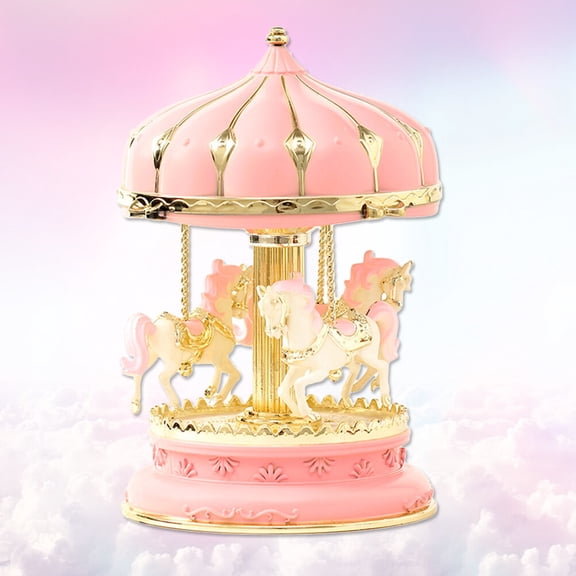 Carousel Music Box, Plastic Musical Box with , Home Decor for Christmas Wedding Birthday Gift