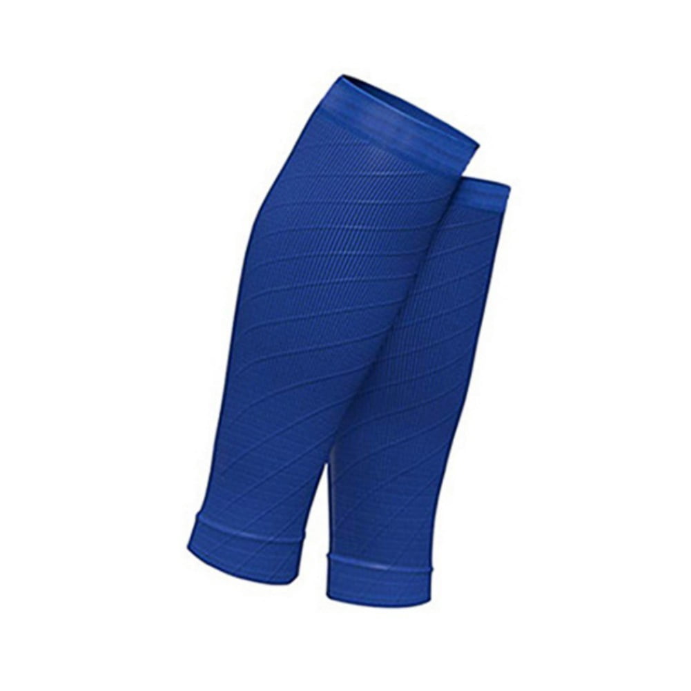 Calf Compression Sleeves For Shin Splints & Pain Relief - Men & Women, Runners, Nurses, Travel (Blue, Large)