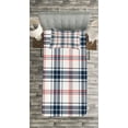 thumbnail image 3 of Ambesonne Fashion Quilted Bedspread Set 2 Pcs, English Tartan Motif, Twin Size, Violet Blue Orange White, 3 of 3