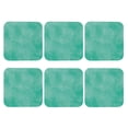 thumbnail image 2 of Lsque Turquoise watercolor Pattern 4" Drink Coasters Set of 6, Leather Absorbent Coasters, Table Coaster Set Decorative Coffee Cup Coasters Housewarming Gift,Square, 2 of 7