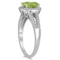 thumbnail image 2 of SZUL Women's 1 1/4 Carat Oval Peridot and Diamond Ring in 10K White Gold, 2 of 3